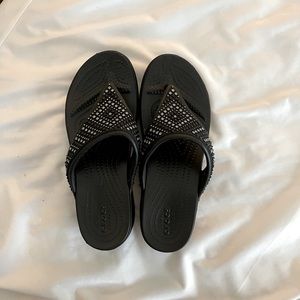 Black CROC sandals